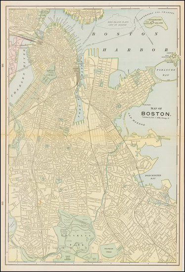 81-New England and Massachusetts Map By George F. Cram