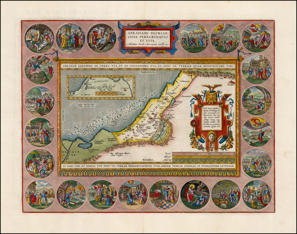 39-Holy Land Map By Abraham Ortelius