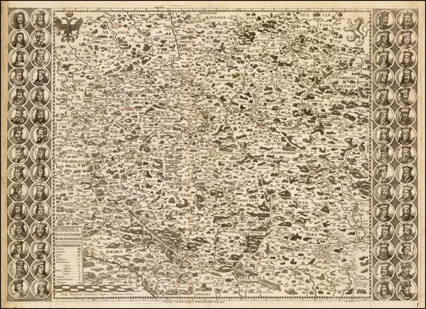 97-Austria, Czech Republic & Slovakia and Germany Map By Johann Zieger