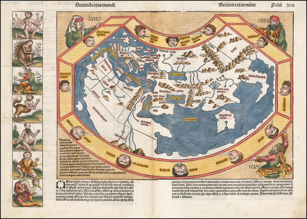 58-World and World Map By Hartmann Schedel