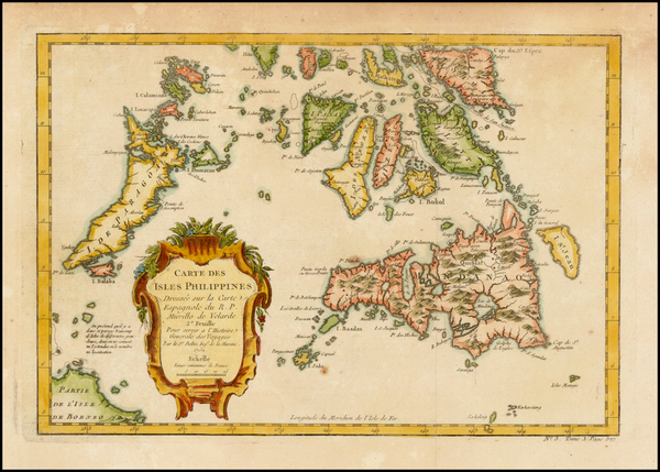 13-Philippines Map By Jacques Nicolas Bellin