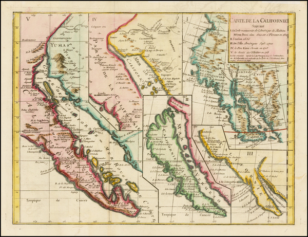 13-Baja California and California Map By Denis Diderot / Didier Robert de Vaugondy