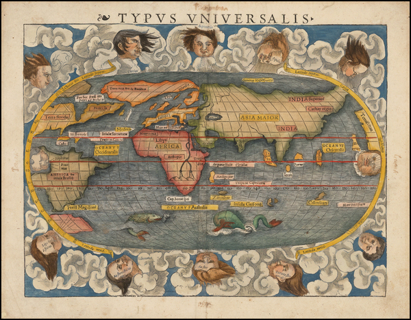 51-World and World Map By Sebastian Munster