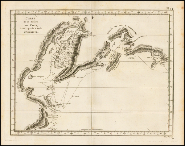 88-Alaska Map By James Cook