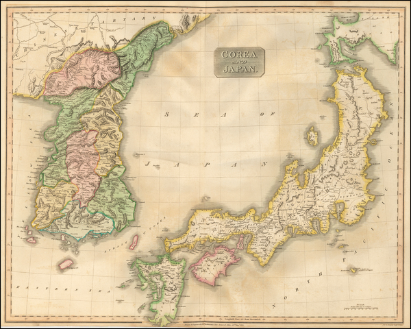 91-Japan and Korea Map By John Thomson