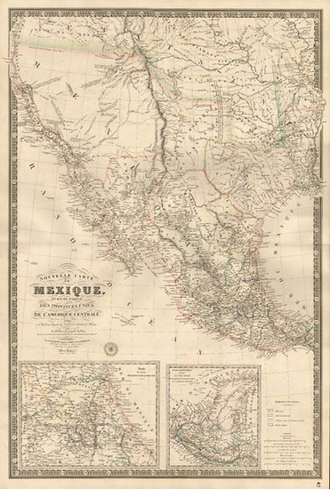 0-Texas, Southwest, Rocky Mountains and California Map By Adrien-Hubert Brué