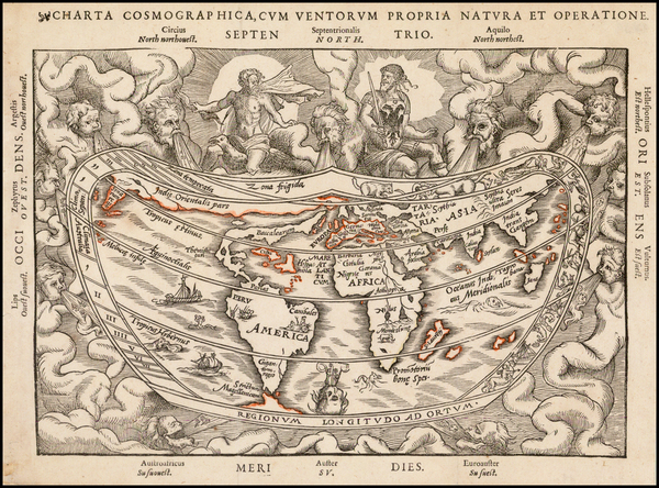 56-World and World Map By Peter Apian