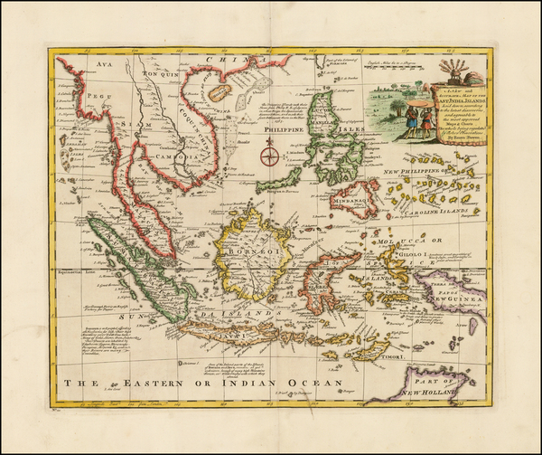 37-Southeast Asia and Philippines Map By Emanuel Bowen