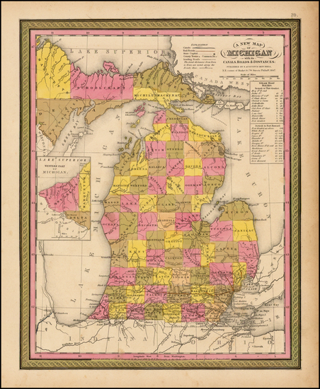 41-Midwest Map By Samuel Augustus Mitchell