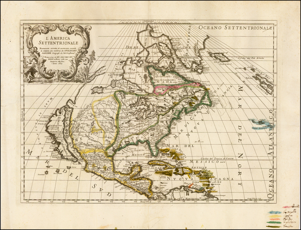 72-North America Map By Giacomo Giovanni Rossi