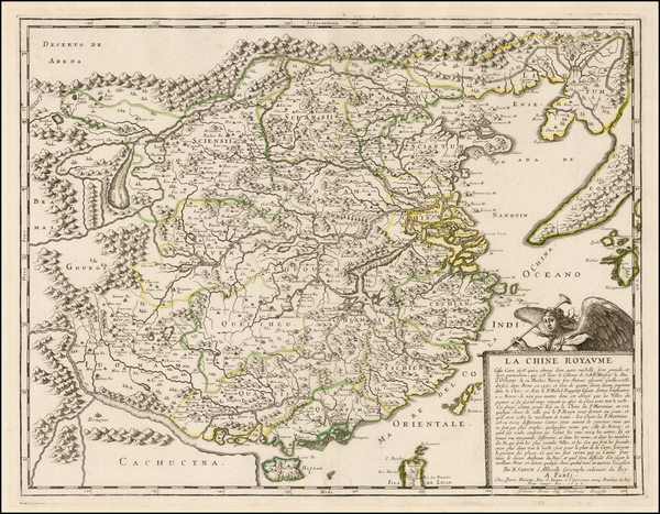 5-China and Korea Map By Nicolas Sanson