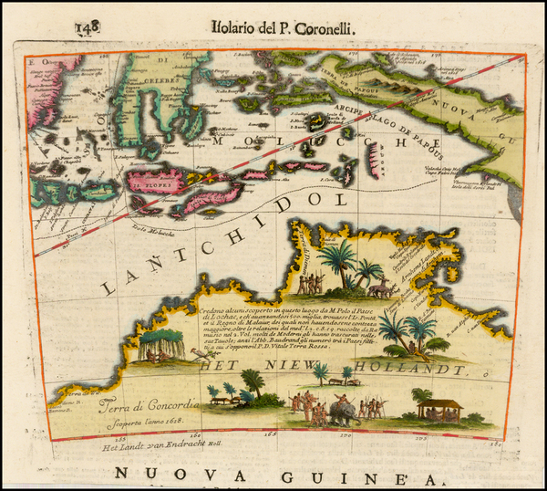 3-Indonesia and Australia Map By Vincenzo Maria Coronelli