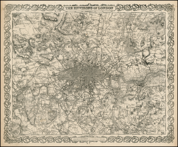 85-Europe and British Isles Map By Joseph Hutchins Colton