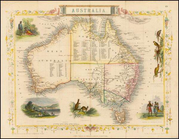 10-Australia Map By John Tallis