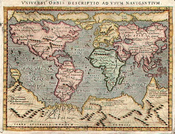 17-World and World Map By Giovanni Antonio Magini