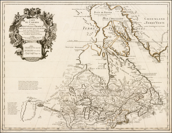 100-Midwest, Plains and Canada Map By Guillaume De L'Isle