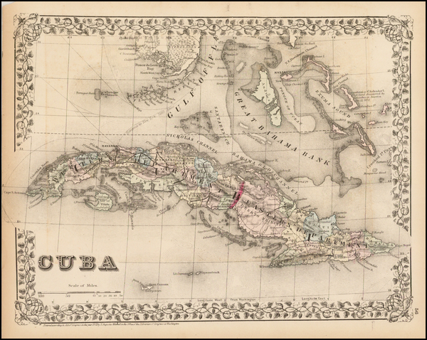 20-Caribbean Map By Samuel Augustus Mitchell Jr.