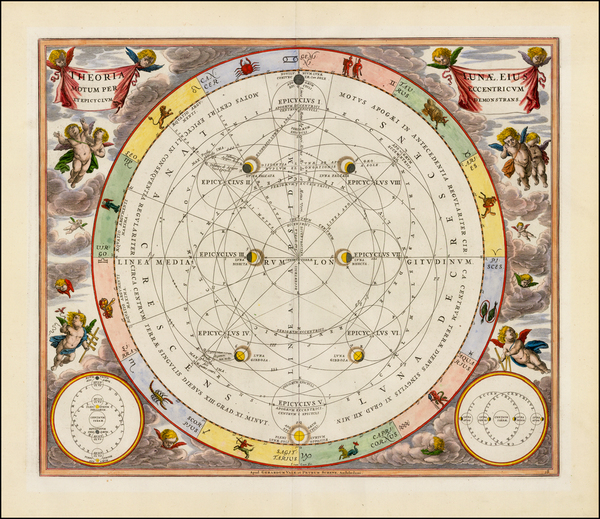 5-Celestial Maps Map By Andreas Cellarius