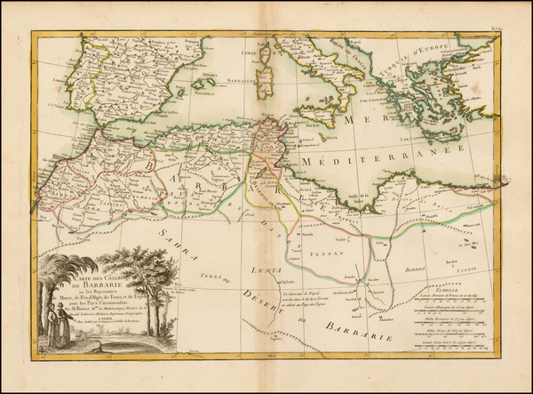 76-North Africa Map By Jean Janvier