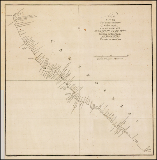 54-Baja California and California Map By Jose Espinosa y Tello