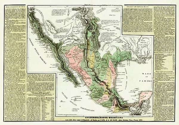 7-Texas, Southwest, Mexico and California Map By Girolamo Tasso