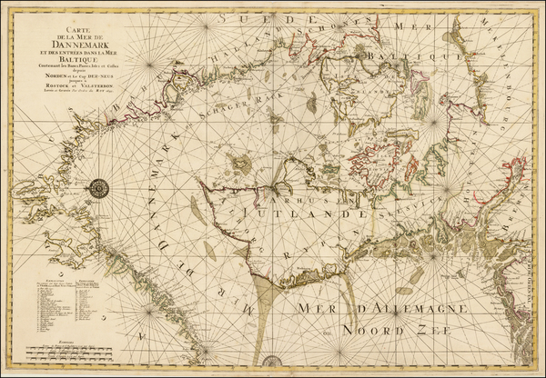 26-Baltic Countries, Scandinavia and Denmark Map By Alexis-Hubert Jaillot