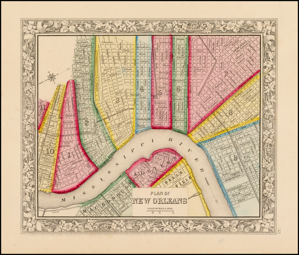 86-South Map By Samuel Augustus Mitchell Jr.