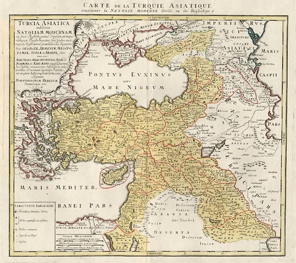 12-Europe, Asia, Middle East, Turkey & Asia Minor and Balearic Islands Map By Homann Heirs