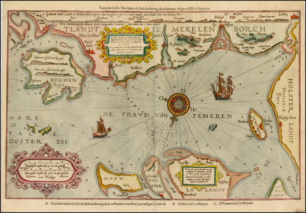 84-Scandinavia, Denmark and Norddeutschland Map By Lucas Janszoon Waghenaer