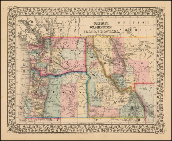 12-Plains and Rocky Mountains Map By Samuel Augustus Mitchell Jr.