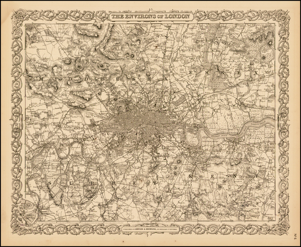 1-British Isles Map By Joseph Hutchins Colton