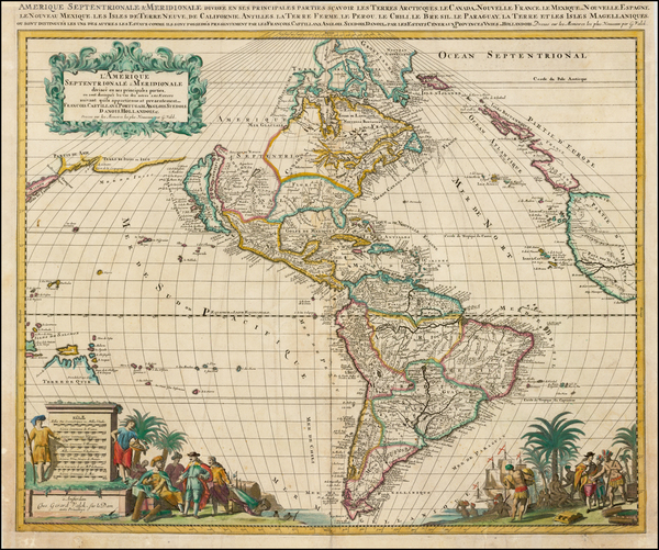 75-California as an Island and America Map By Gerard Valk