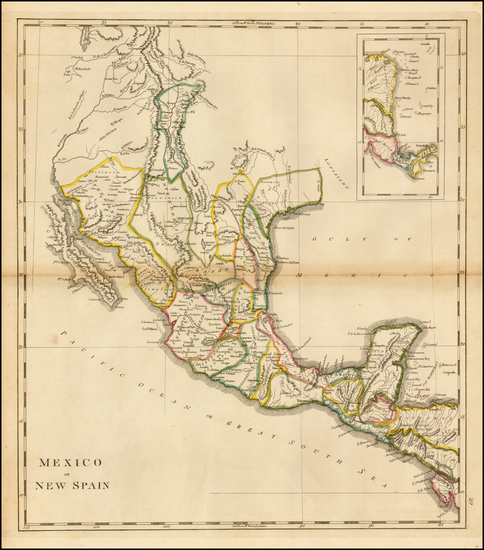 36-Texas, Southwest, Rocky Mountains and Mexico Map By Mathew Carey