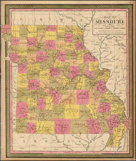 21-Missouri Map By Samuel Augustus Mitchell