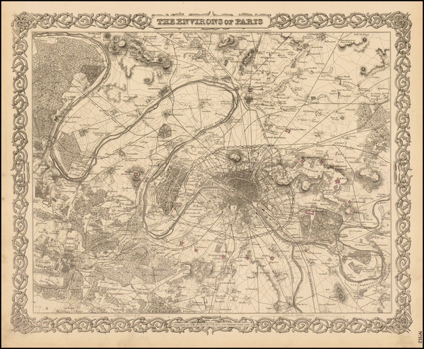 64-France Map By G.W.  & C.B. Colton