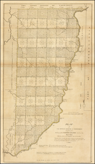 32-Midwest and Ohio Map By Mathew Carey