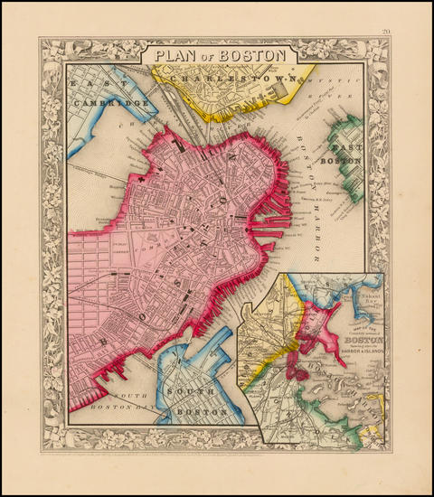 99-New England and Massachusetts Map By Samuel Augustus Mitchell Jr.