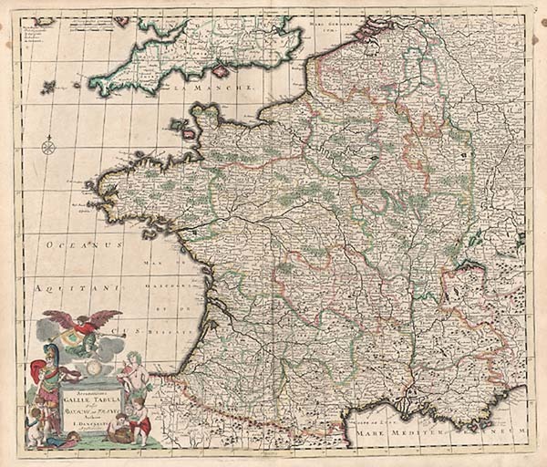 0-Europe and France Map By Justus Danckerts