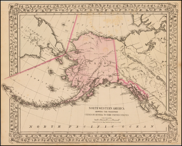 98-Alaska and Canada Map By Samuel Augustus Mitchell Jr.