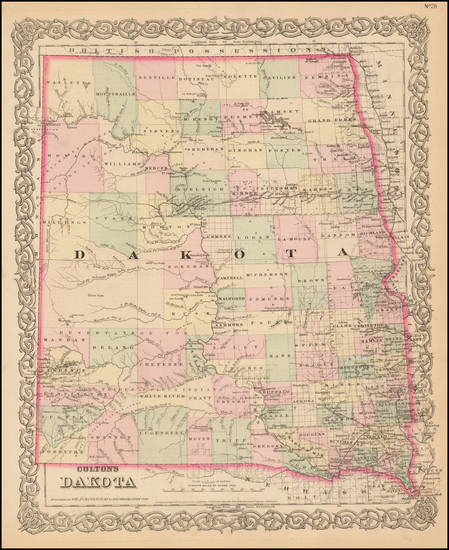 77-Plains Map By G.W.  & C.B. Colton