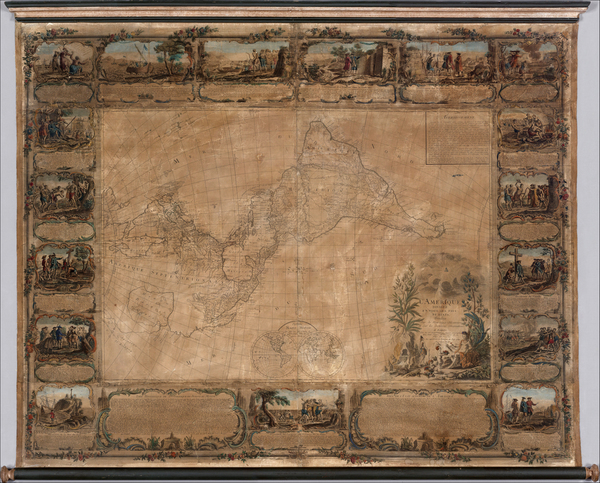 51-North America, South America and America Map By Jean Janvier / Pierre-Nicolas Buret de  Longcha
