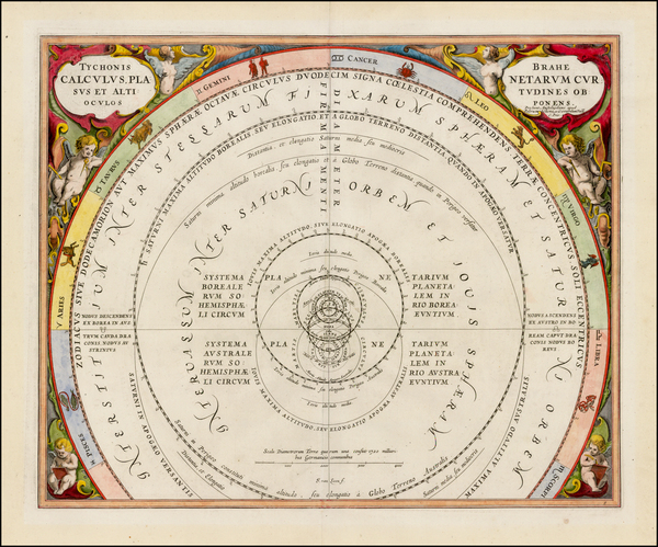 34-Celestial Maps Map By Andreas Cellarius