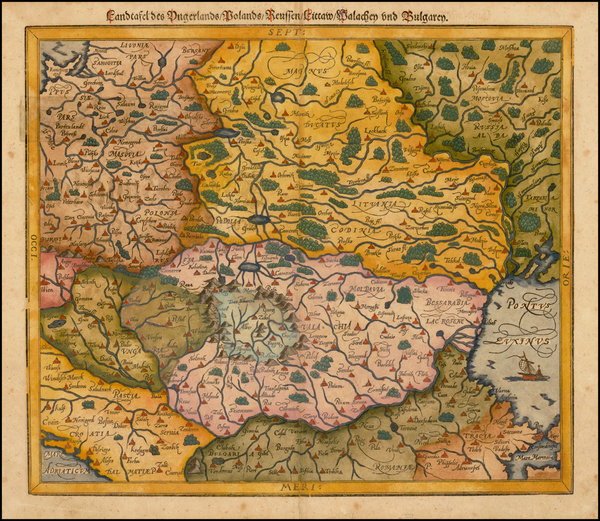 32-Poland, Russia, Ukraine, Baltic Countries and Serbia & Montenegro Map By Sebastian Munster