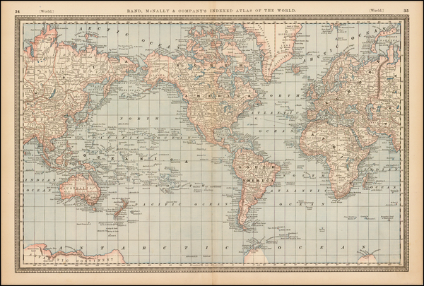 26-World Map By William Rand  &  Andrew McNally