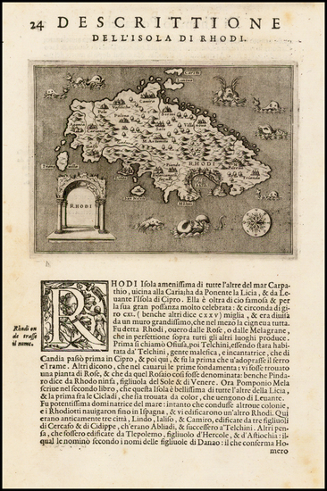 84-Balearic Islands and Greece Map By Tomasso Porcacchi