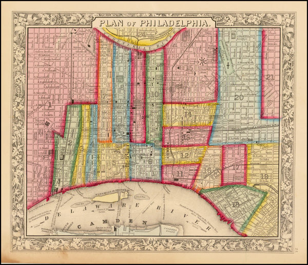 12-Mid-Atlantic Map By Samuel Augustus Mitchell Jr.