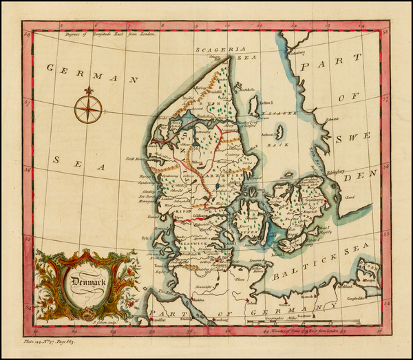 18-Denmark Map By John Gibson