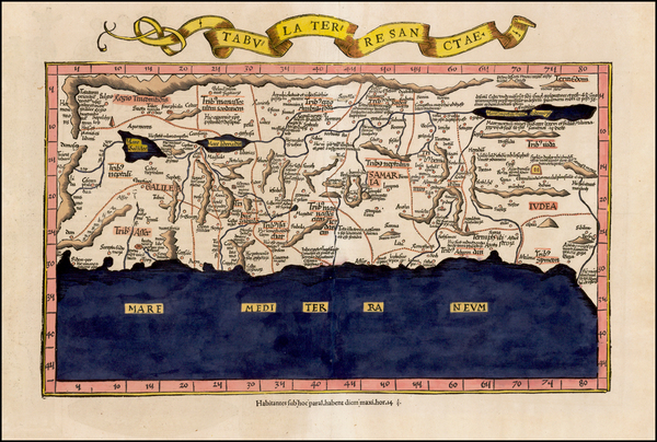 33-Holy Land Map By Lorenz Fries