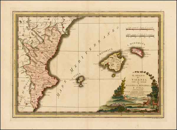 56-Spain and Balearic Islands Map By Giovanni Maria Cassini