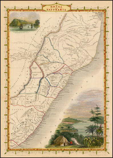 6-South Africa and East Africa Map By John Tallis